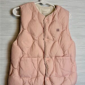 Like New Pale Pink Quilted Vest By Mink Mui - Size 12 Mo